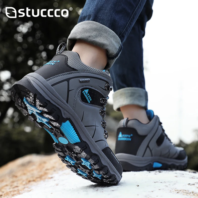 Men Boots Fashion Casual Water Proof Shoes sneakers Boots Men Winter Boot Black Platform Sneakers Mens Safety Shoe Warm Snow Boo