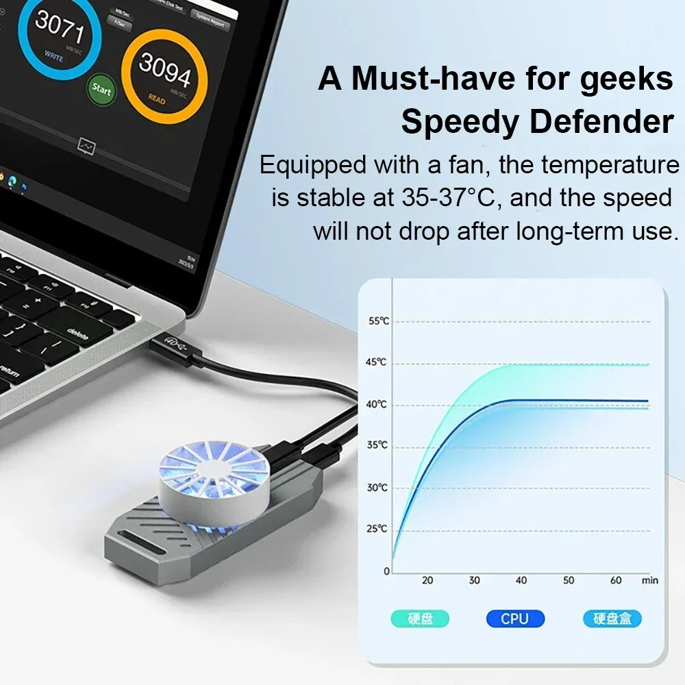 MAIWO M2 NVMe SSD Enclosure USB4.0 40Gbps External Solid State Disk Box NVME To 8TB Thunderbolt 4/3 TypeC Solid State Drive Case