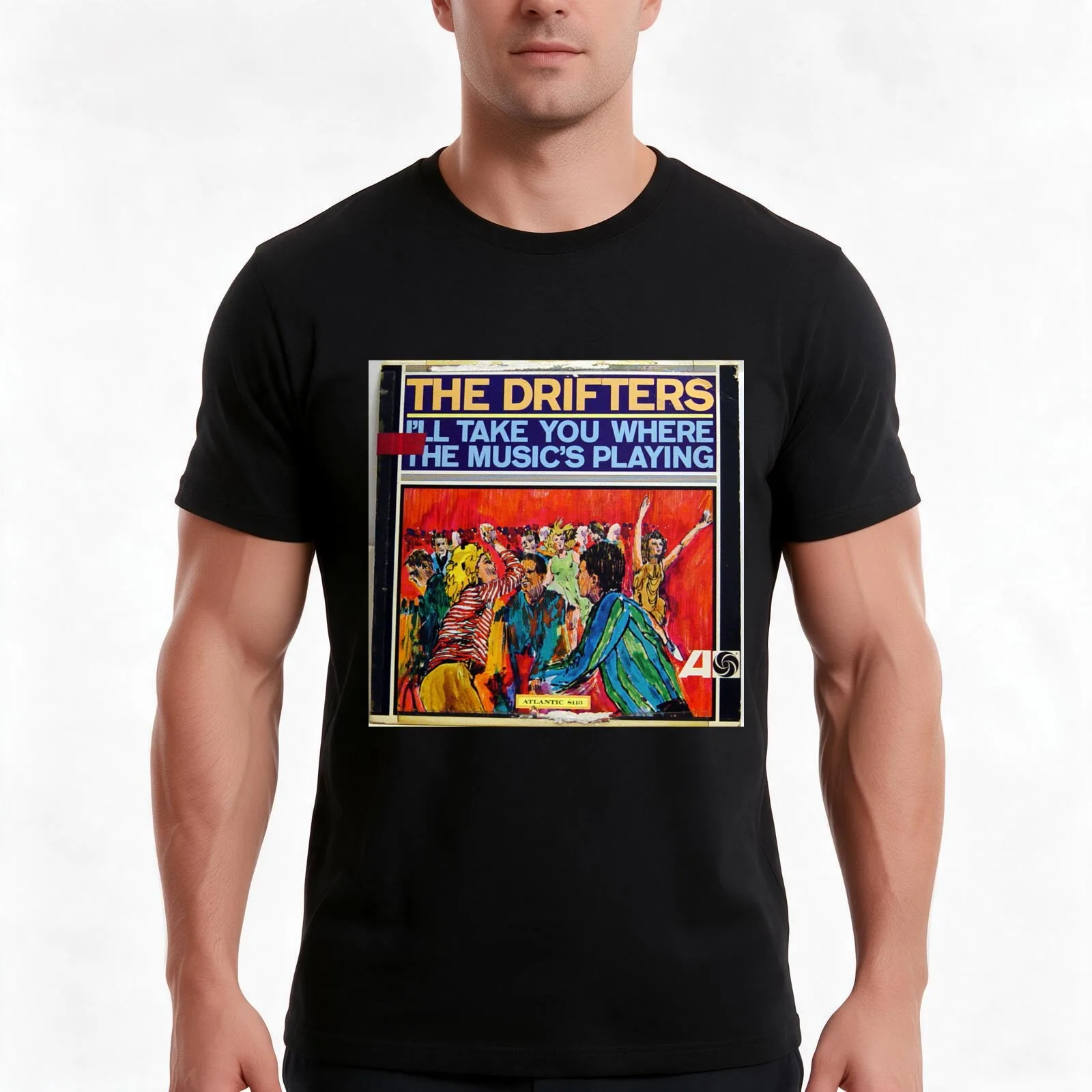 The Drifters, I'll Take You Where The Music's Playing, Soul, Rock & Roll,teen fans, girls T-Shirt, Summer Casual Cotton Tee