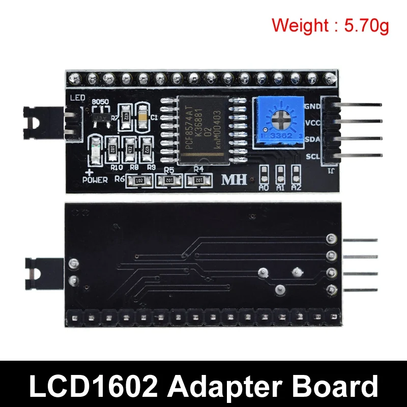 LCD1602 1602 LCD Module Blue / Yellow Green Screen 16x2 Character LCD Display PCF8574T PCF8574 IIC I2C Interface 5V for arduino