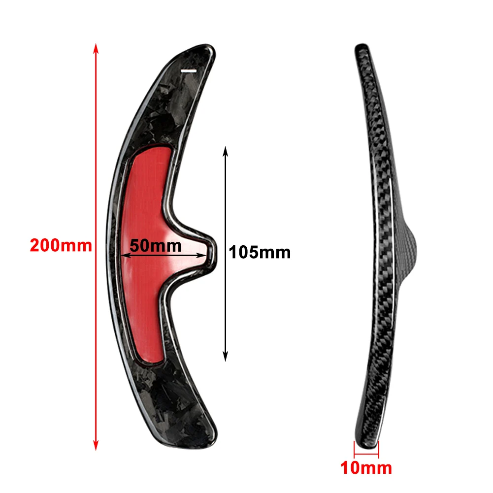 2Pcs/Set Car Forged Carbon Fiber Steering Wheel Paddle Shifter Extension For Porsche 991 Cayman 981 Boxster