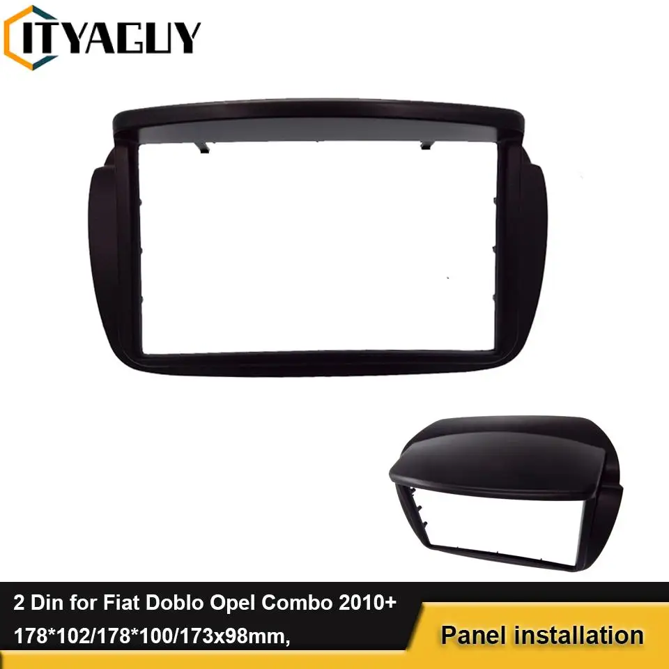 2DIN Car Radio Fascia For Fiat Doblo 2010+ For Opel Combo DVD Stereo Frame Panel Dash Installation Mounting Tirm Kit Bezel