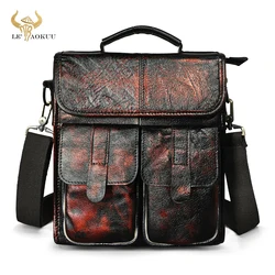 New Original Bull Leather Male Design One Shoulder Messenger bag Retro Cross-body Bag 10