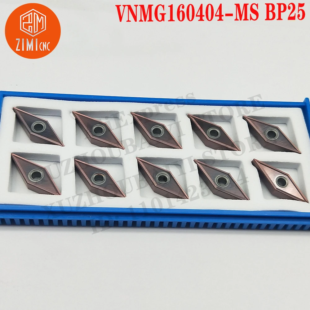 VNMG160404-MS BP25 internal steel parts Processing Metal Lathe Tools Blade CNC Tool Turning Tools VNMG 160404 mechanical Inserts