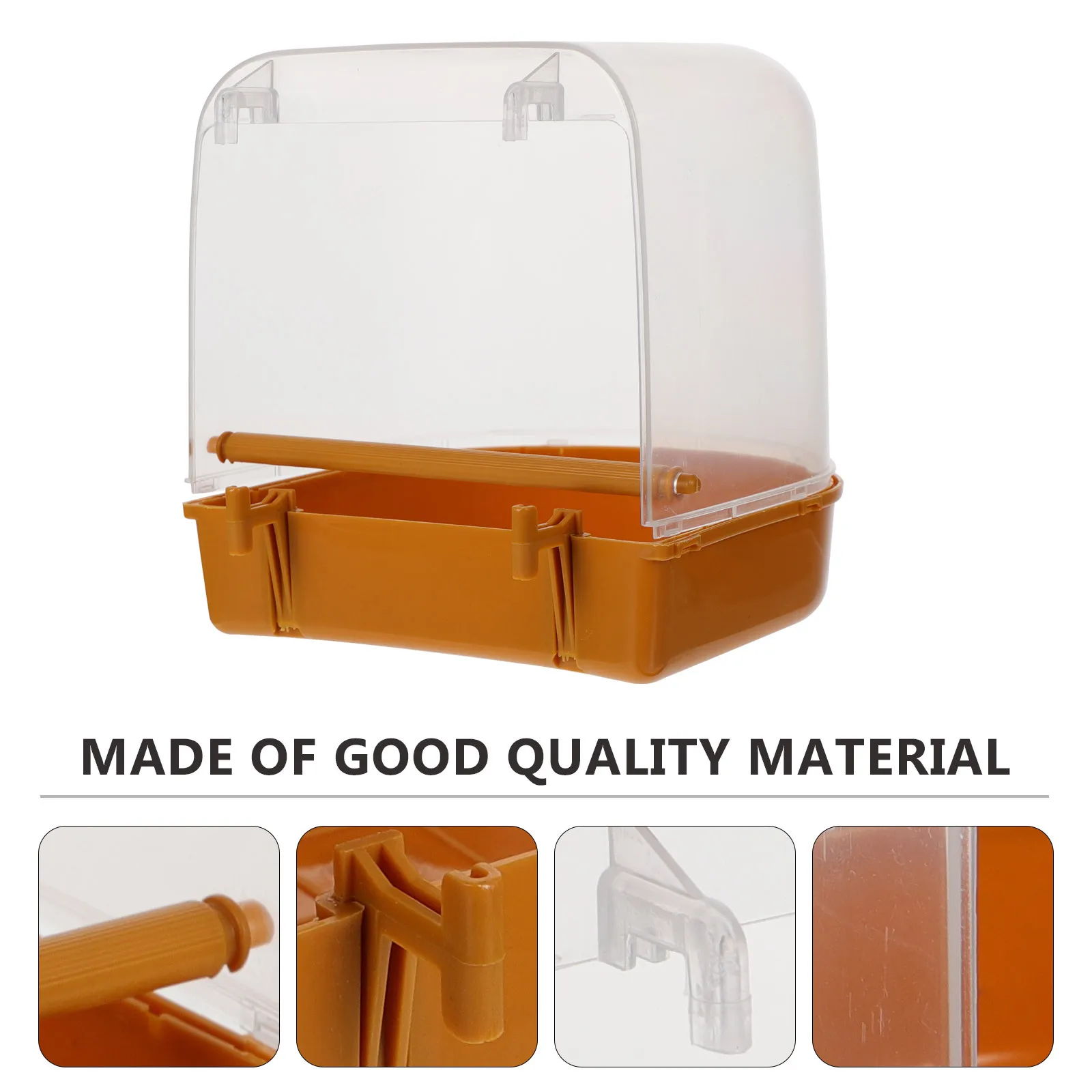 حوض استحمام الطيور سميكة حوض استحمام معلق للببغاء الببغاء كوكاتيل دش حمام الرمال مستلزمات الحيوانات الأليفة صديقة للبيئة قوية