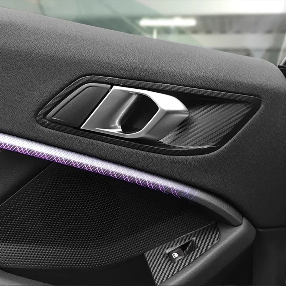 Car-Styling 3D Carbon Fiber Car Interior Center Console Color Change Molding Sticker Decals For BMW 2 Series G42 F44 2020-2023