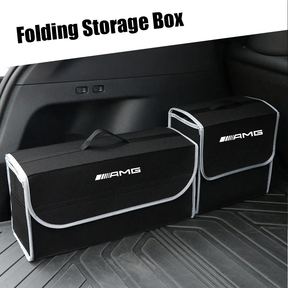 Car Trunk Organizer Box Large Capacity Auto Storage Bag Folding for Mercedes Benz E C G R S Class W176 W204 W212 GLC CLA GLA AMG