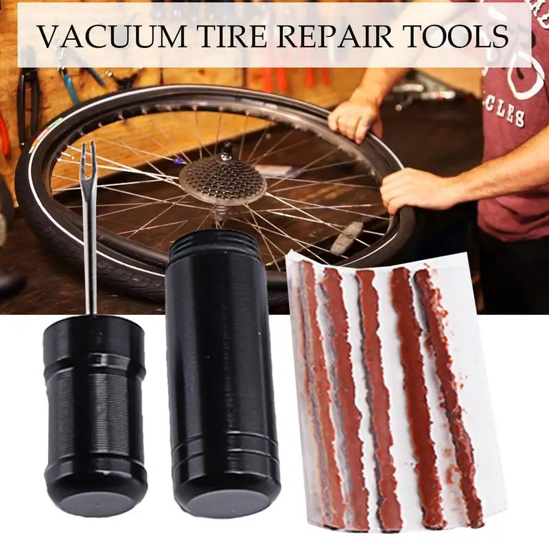 Tire Plug Repair Kit Rubber Tire Repair Strings Bike Aluminum Alloy Repair Kit Cycling Maintenance Aluminum Alloy Tools Car Tire