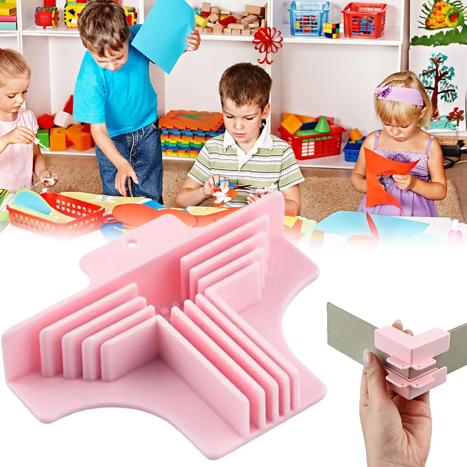 Corner Guide for Craft 6 Pieces Stable Guides Right Angle Clamp Tool for Positioning Craft Bookbinding Papers Card Gluing Making