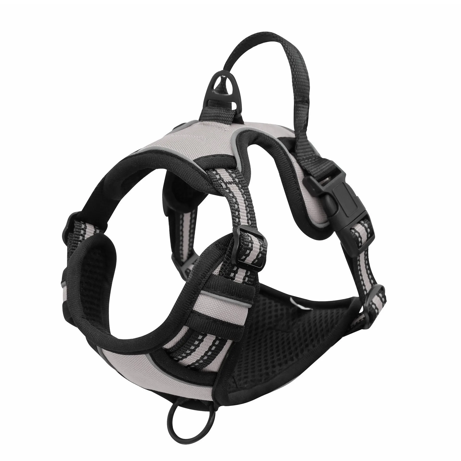Dog Harness No Pull Adjustable Padded Vest With Reflective Tape_voghion.com