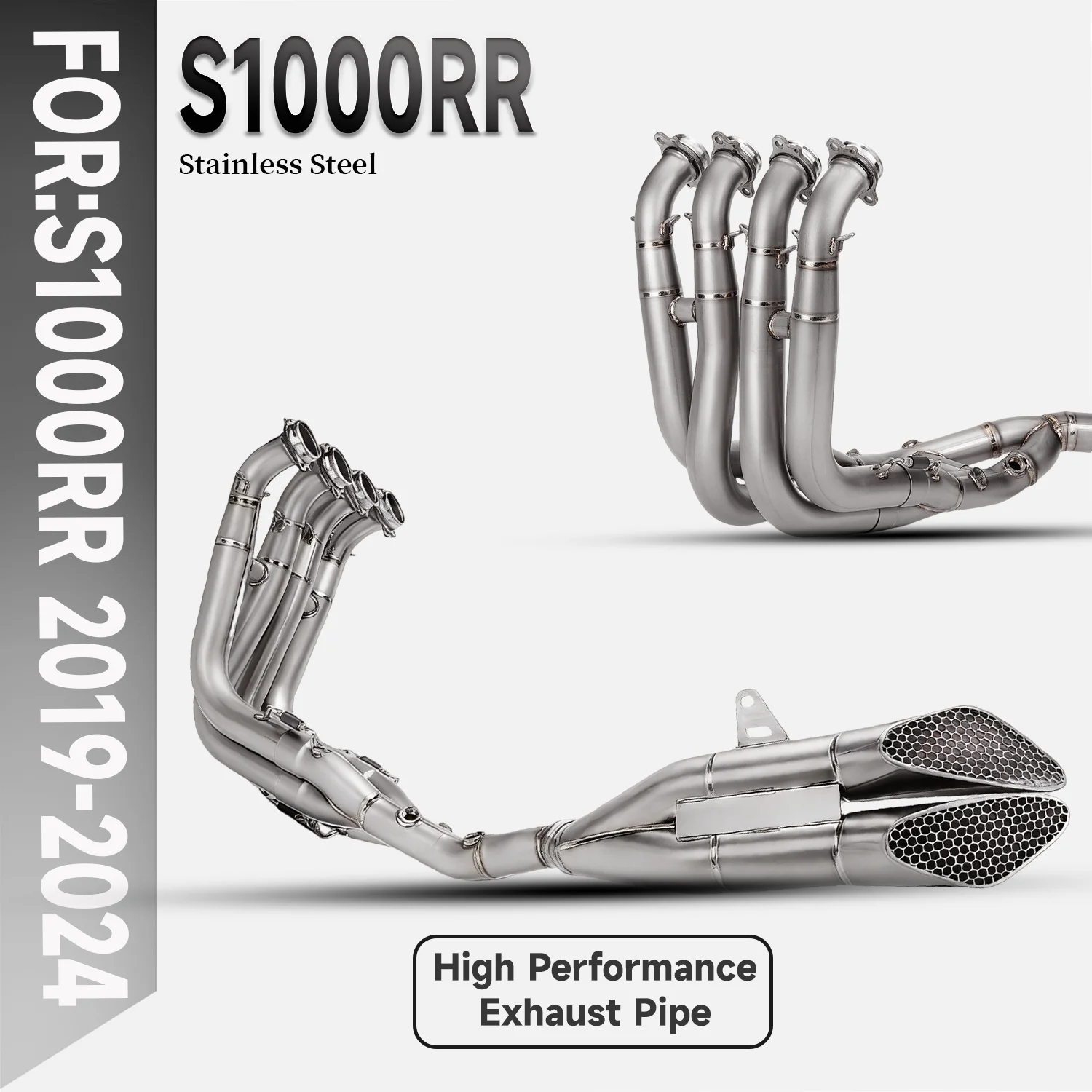 

For S1000R/RR Exhaust System Modification Full Section Ti. Alloy with honeycomb Escape Muffler for S1000R/RR 2019-2025