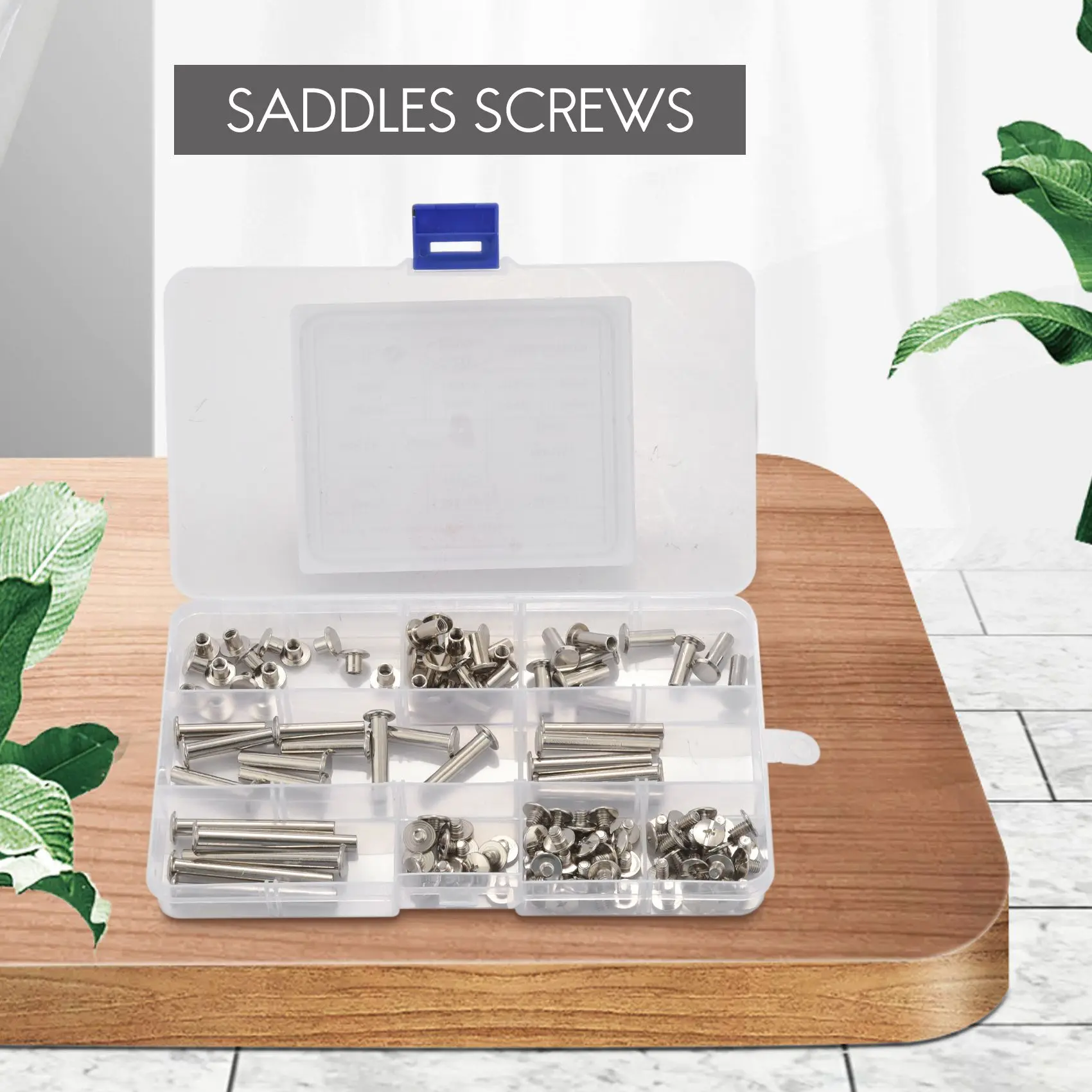 A75K Chicago Binding Screws Posts Assortment Kit for DIY Leather Bookbinding Crafts(120Pcs,M5)
