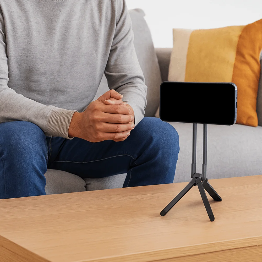 

Aluminum Alloy Ring Carabiner-Mounted Phone Tripod Foldable Adjustable Magnetic Phone Tripod with Buckle Lightweight