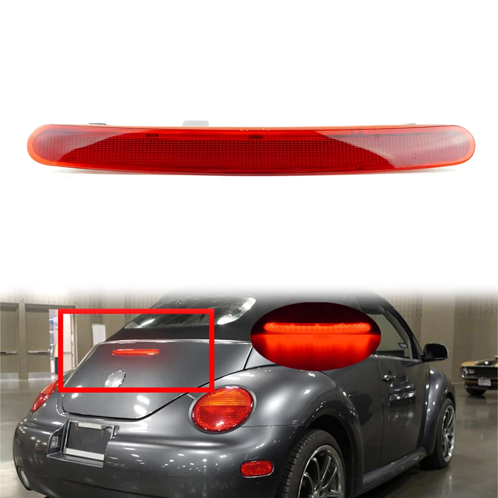 Red Lens LED Rear High Level Third Brake Stop Light For 98-10 VW New Beetle 1C1 9C1 Taillight