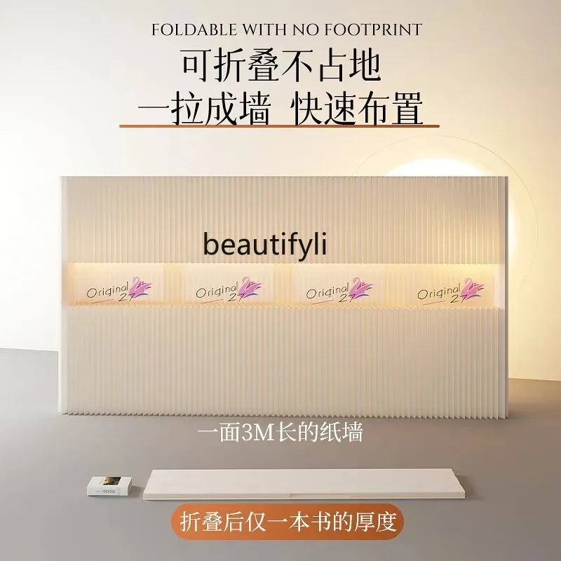 قسم الشاشة الورقية المنقولة وهمية الجدار شعار مخصص مكتب التقسيم مقسم المجلس 1 غرفة إلى 2 غرفة