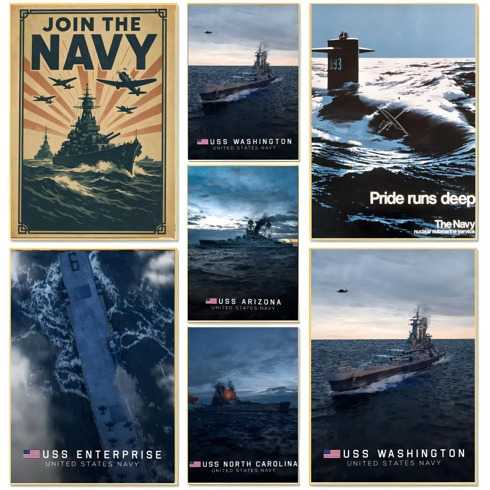 navy military troop United States Navy Poster Living Room Bedroom Decorative Print Unframed Decor