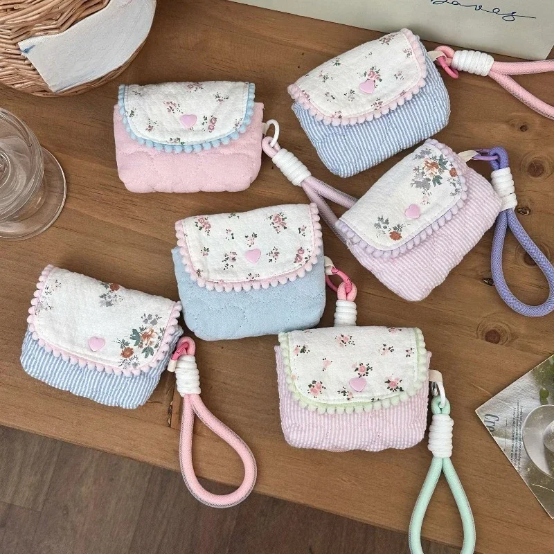Cute Korean Floral Coin Purse Women Wallet Small Storage Bag for Girls 1 Pc Fashion Card Holder