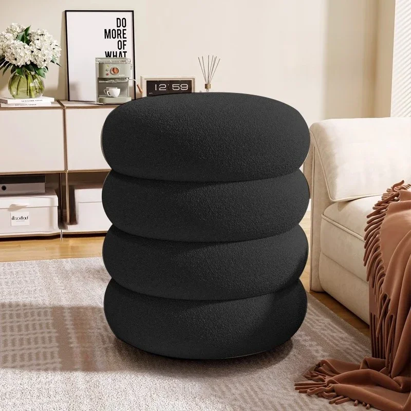 

Living Room Stools Bedroom Dressing Table Round Stool Nordic Entrance Hall Ottomans Modern Simple Home Decoration Furniture
