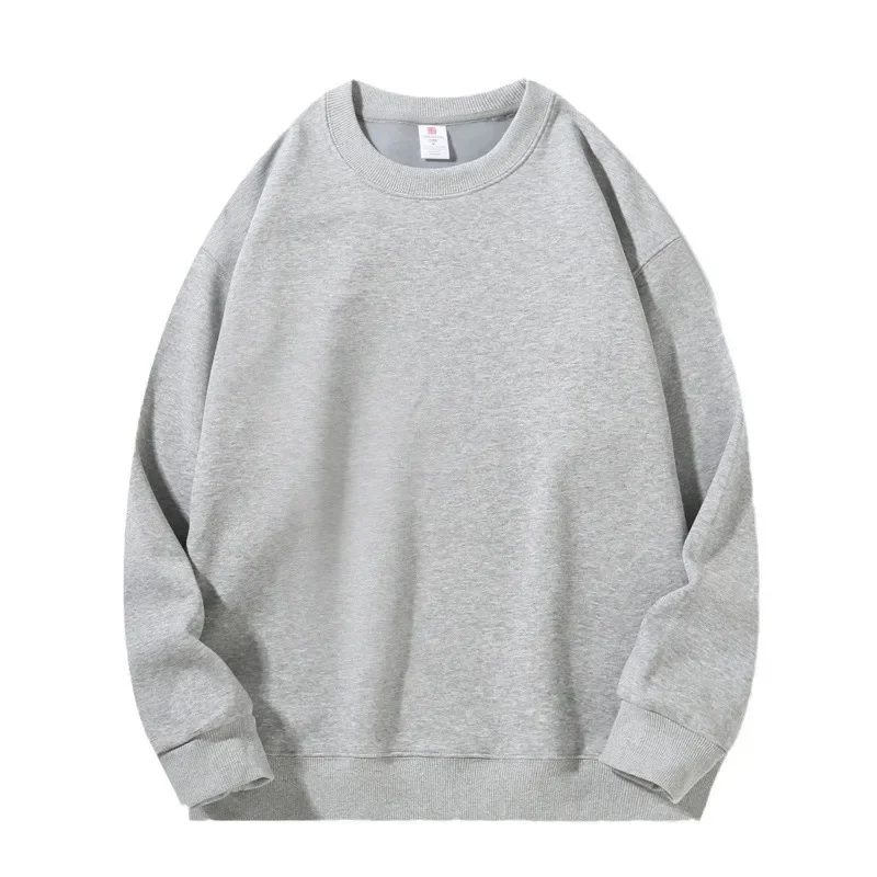 سويت شيرت برقبة دائرية مبطن بالصوف على الكتف مع قلنسوة من القطن للرجال بأكمام طويلة وياقة مستديرة ونمط آخر ديكور Ribbi