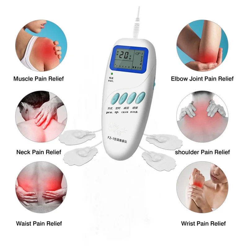 Cervical Lumbar Body Relax Massager Electrical Muscle Stimulation Low Frequency Physiotherapy Device Electronic Pulse Massager