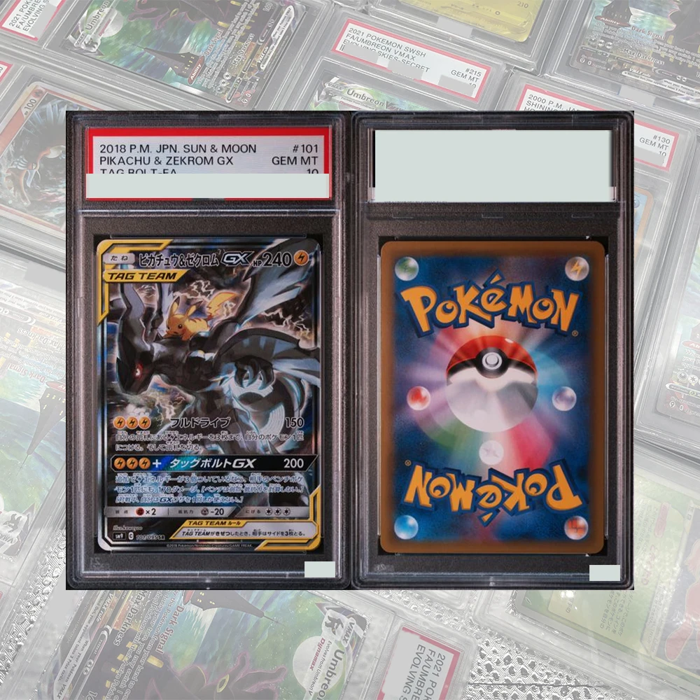 Diy Proxy Ptcg Mewtwo&mew Graded Collection Card Gx 098/094 Miracle Twins Alternate Art Japanese Holographic Labels Child Gifts view 6