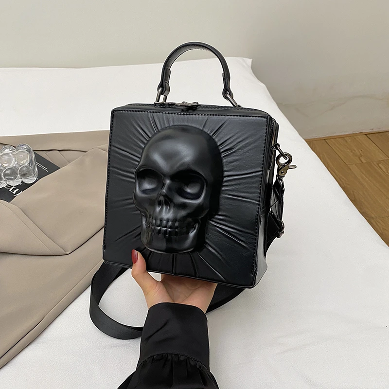 

Сумки-кроссбоди из ПУ кожи однотонного цвета с молнией, креативные, индивидуальные, на Хэллоуин 2026, высококачественные, легкие, люксовые сумки