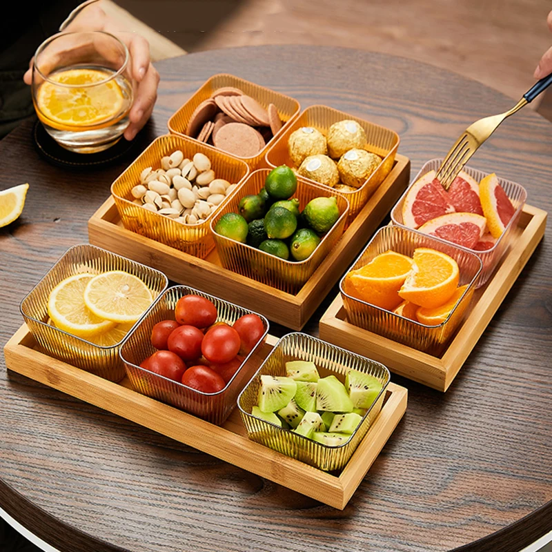 

Акриловый поднос для фруктов в японском стиле для гостиной, чайного столика, для закусок, десертов, конфет, выпечки, сухофруктов