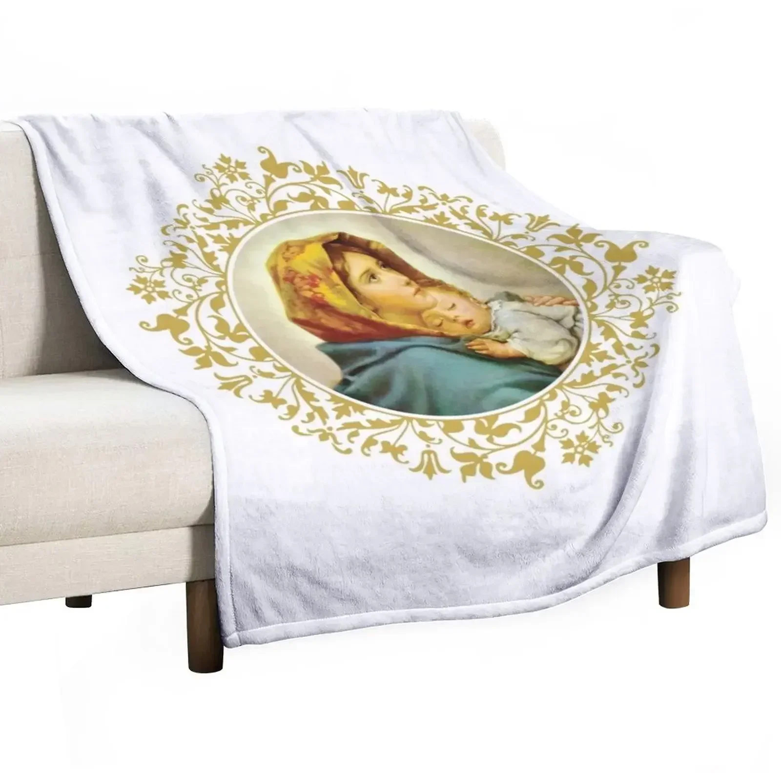 

Virgin Mary with Jesus Child Throw Blanket Tourist Bed Fashionable funny gift Blankets