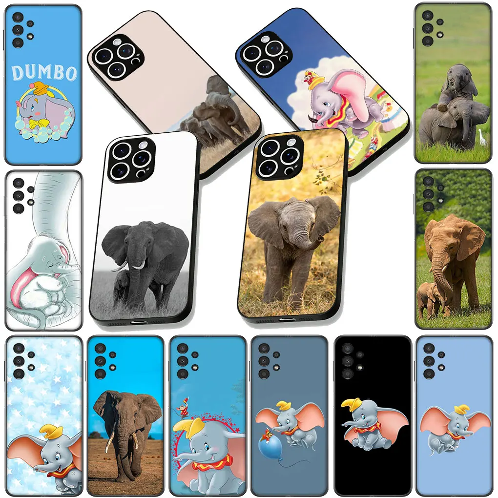 Чехол для телефона Dumbo Cartoon Cute Elephant Cover для Samsung Galaxy S25 S24 S23 FE Plus Ultra S7 Edge A16 A15 A25 5G, мягкий корпус