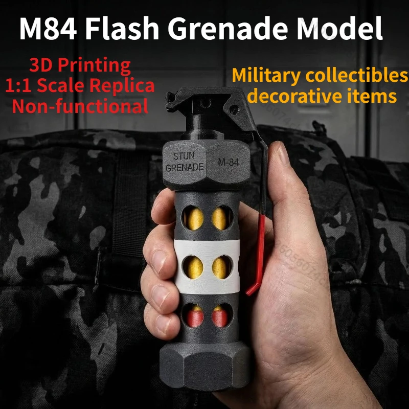 Réplique imprimée en 3D à l'échelle 1:1, nouveau modèle militaire M84, accessoire pour passionnés militaires/cosplay et ornement de bureau ; non fonctionnel