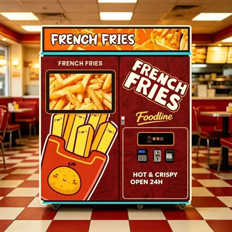 FL Commercial Intelligent French Fry Vending Machine Hot Fried Snack Self‑selling Vending Machine For Grocery Retail Store
