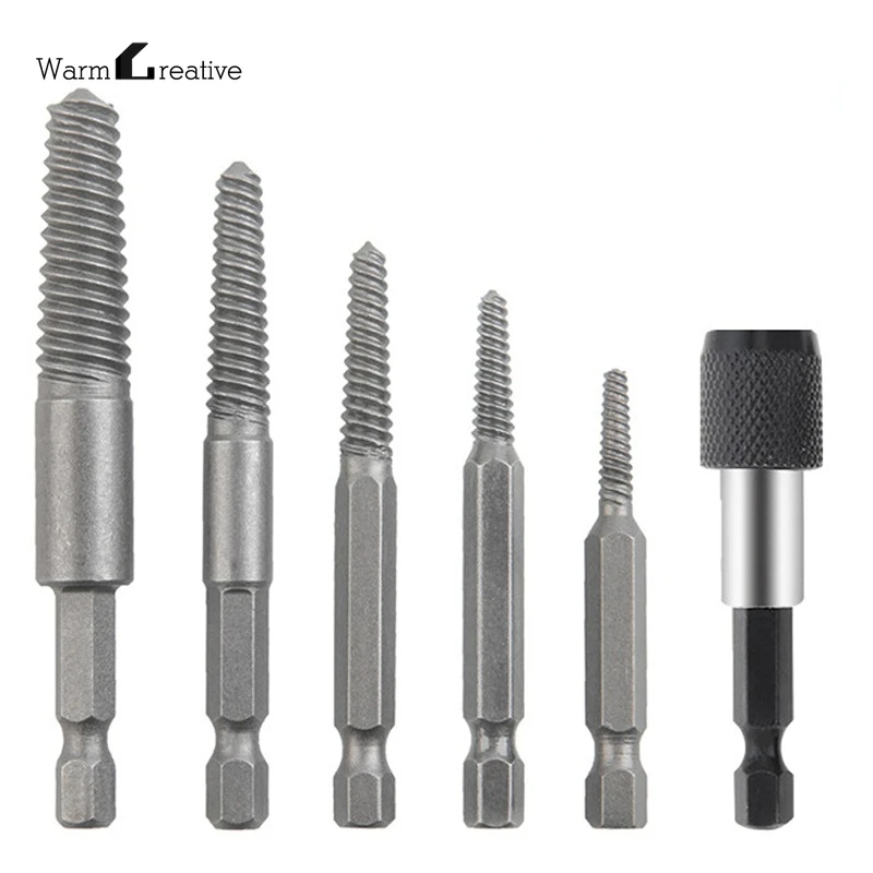 Hexagonal Handle Broken Thread Extractor Single End Fine Teeth Reverse Damaged Thread Removal Tool Sliding Thread Screw Extracto