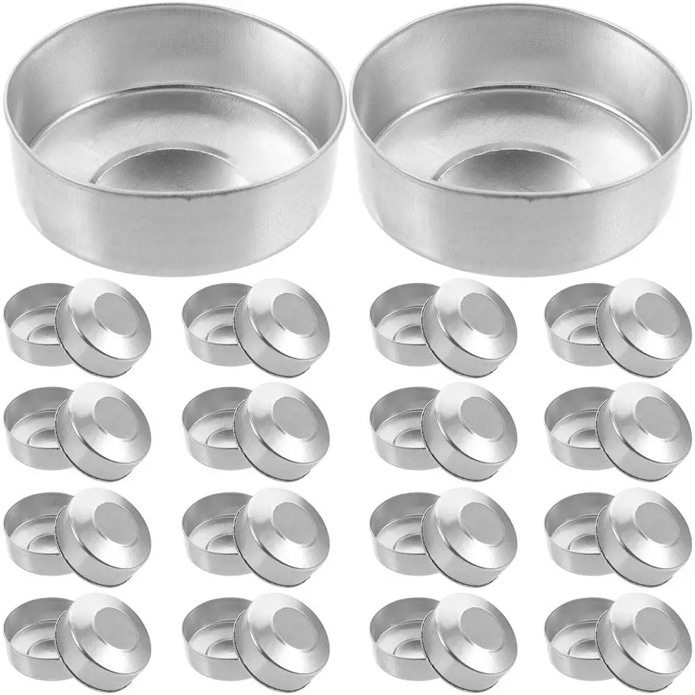 

250Pcs Wax Base Shells Metal Aluminum Tealight Holders for DIY Making Supplies Storage Jars Empty Aluminum Tins