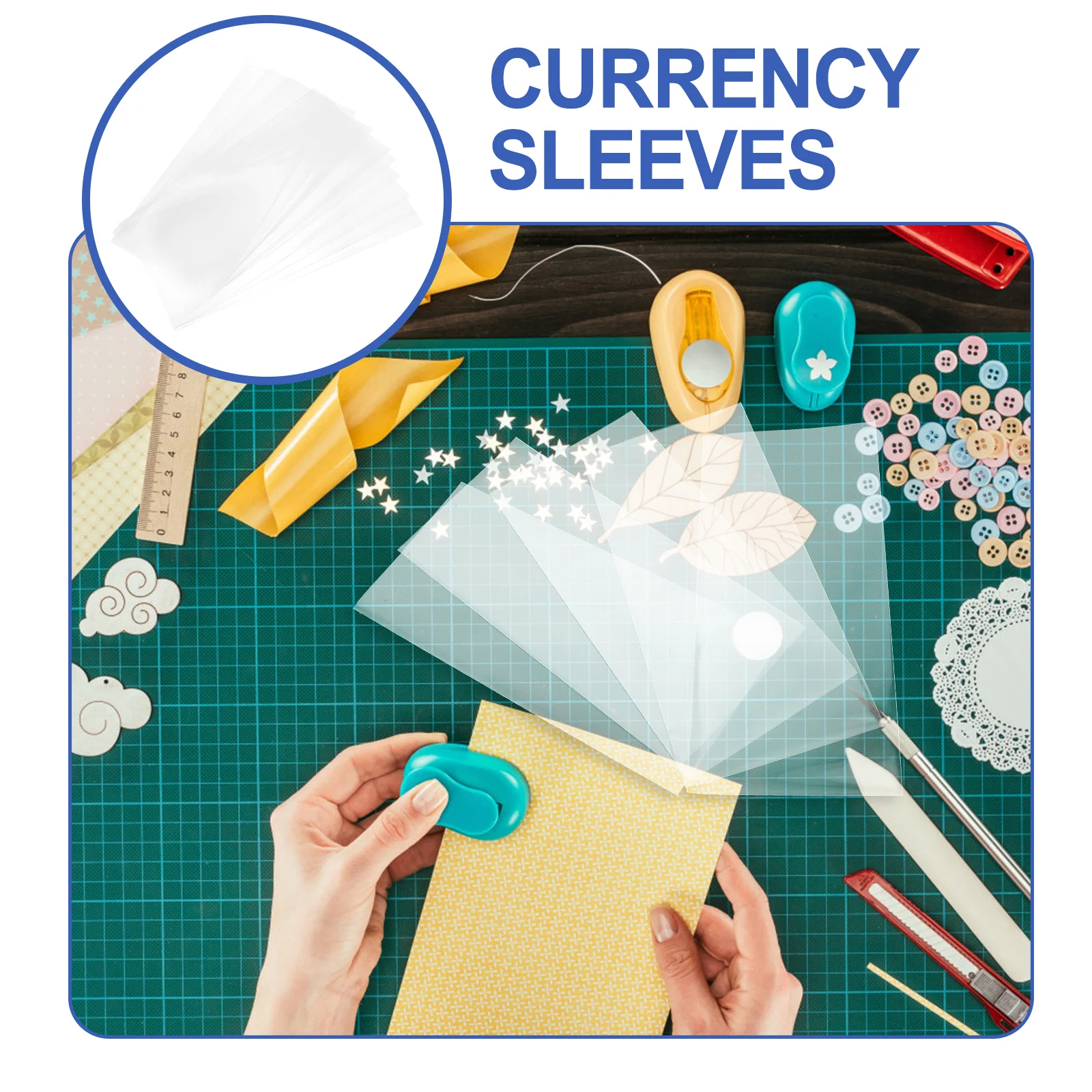 

100Pcs Paper Money Holder Transparent Bill Protector Sleeve for Currency Collection Clear Cash Organizer Bag for Stamps Tickets