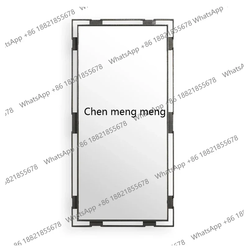 French Retro Style Full-Length Mirror for Home Living Room, Floor-Standing High-End Dressing Mirror