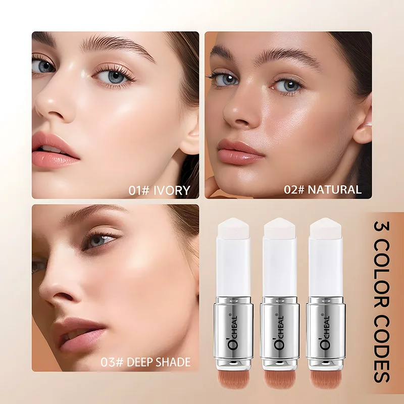 Dubbelkoppige schoonheidscrème Temperatuurveranderende foundation Stick Waterdichte duurzame hydraterende gezichtscrème Matte make-up