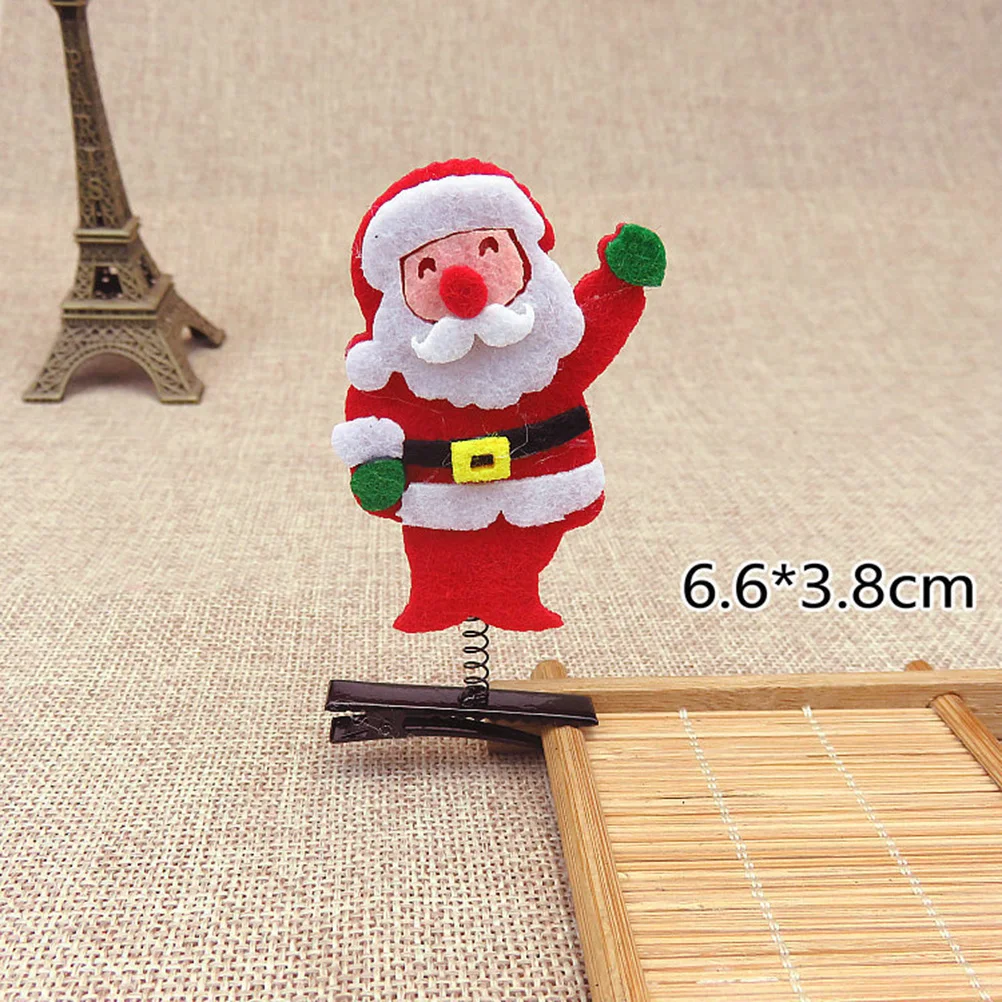 

10 Pcs Cartoon Hairpin Christmas Kids Accessories Children Clip Clips Snap Hairpins