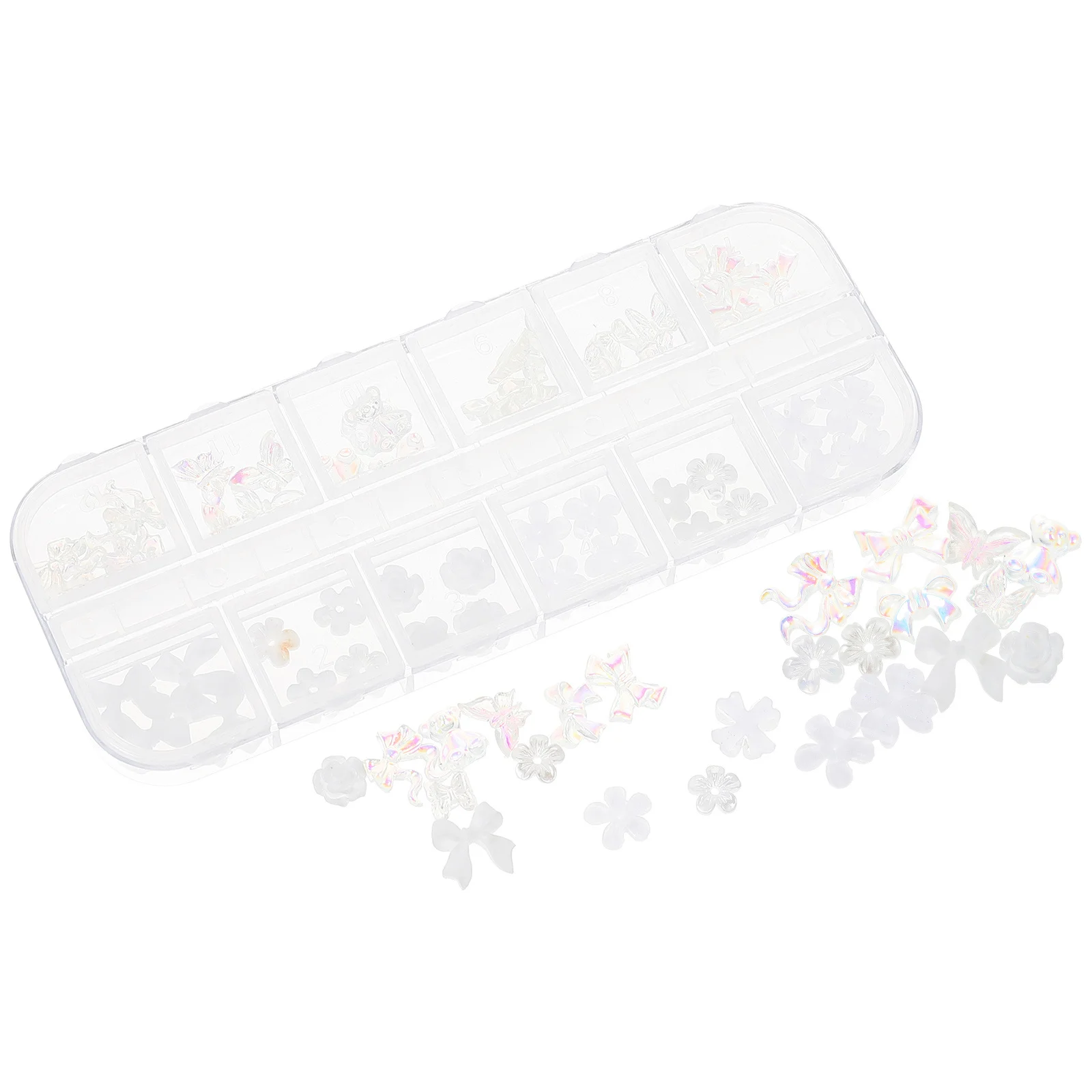 1 صندوق الراتنج السحر زهرة القوس شكل ترصيع Diy بها بنفسك مانيكير زينة مسمار الفن الديكورات أظافر لتقوم بها بنفسك بقع صالون الأظافر #4