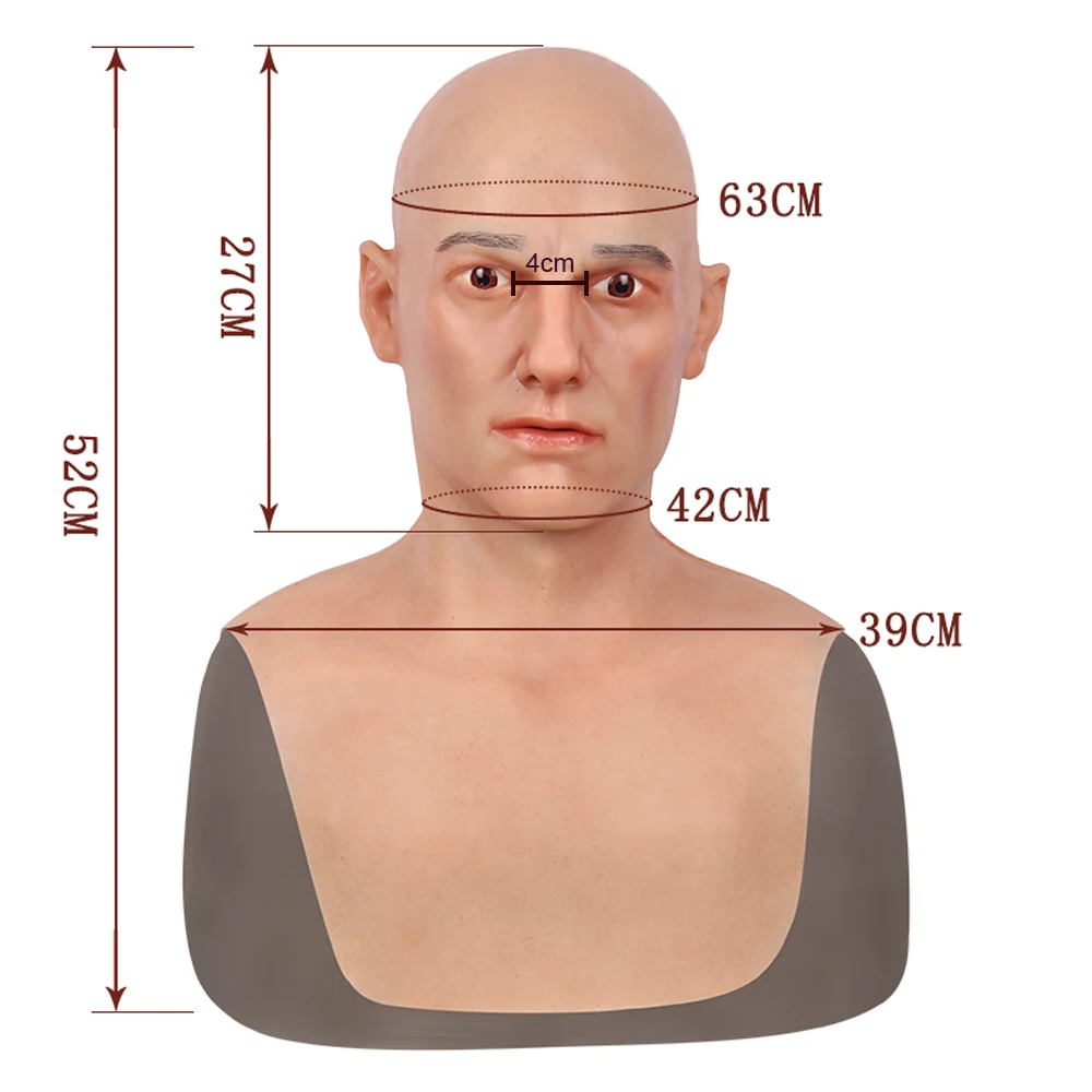 (BE)MEN Silicone Head Cover Makeup Crossdresser Cosplay Accessory Beauty Mask Collection Female to Male cosplay Silicone Masks