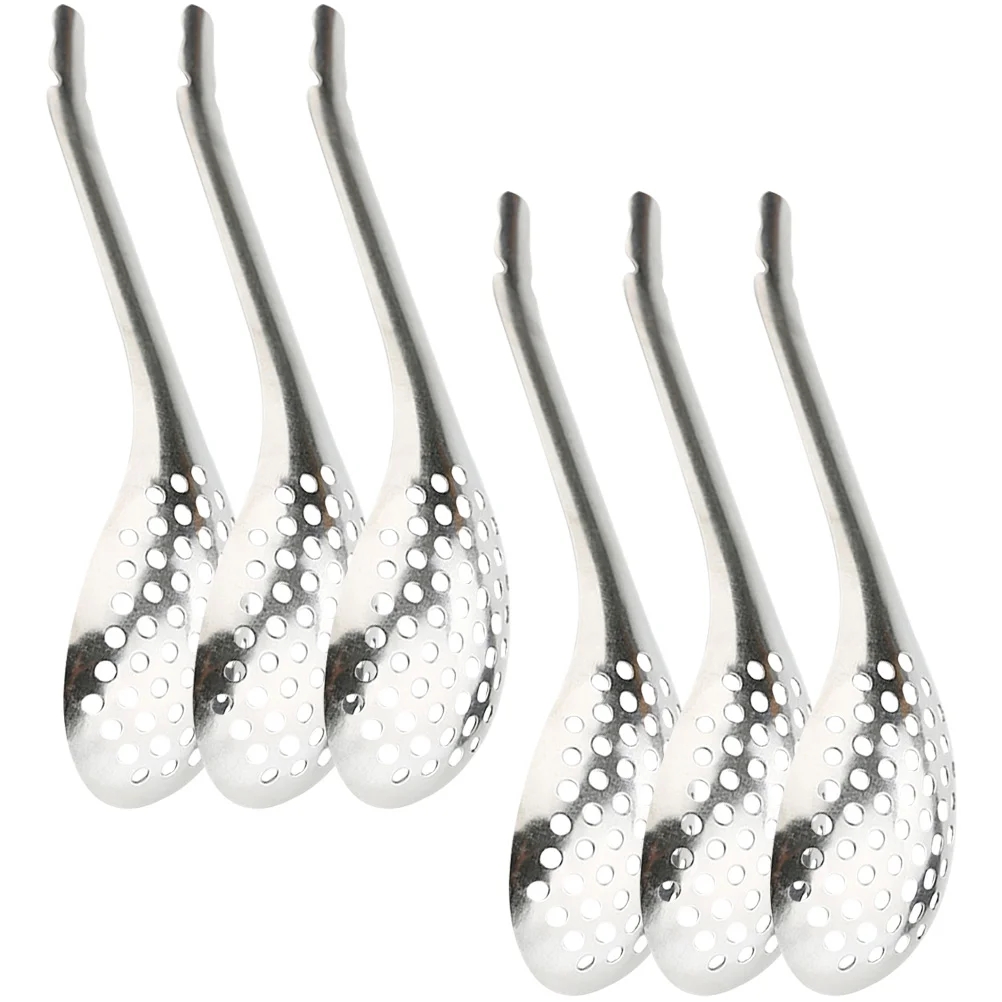 Small Plating Spoon Slotted Spherification Spoons Dipping Sauce Stainless Steel