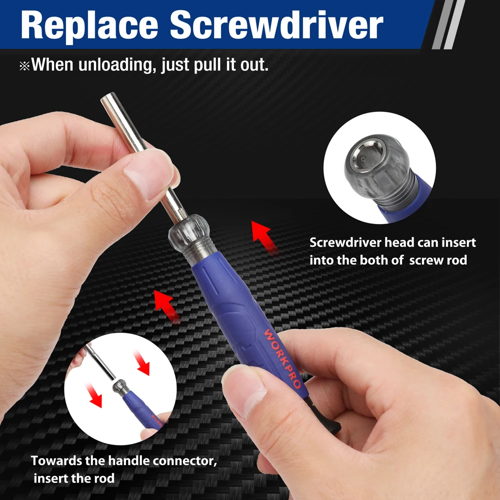 WORKPRO 4In1 Screwdriver Kit Multi-Bit Precision Screwdriver Set Phillips Screwdriver For Watch Phone Open Tools