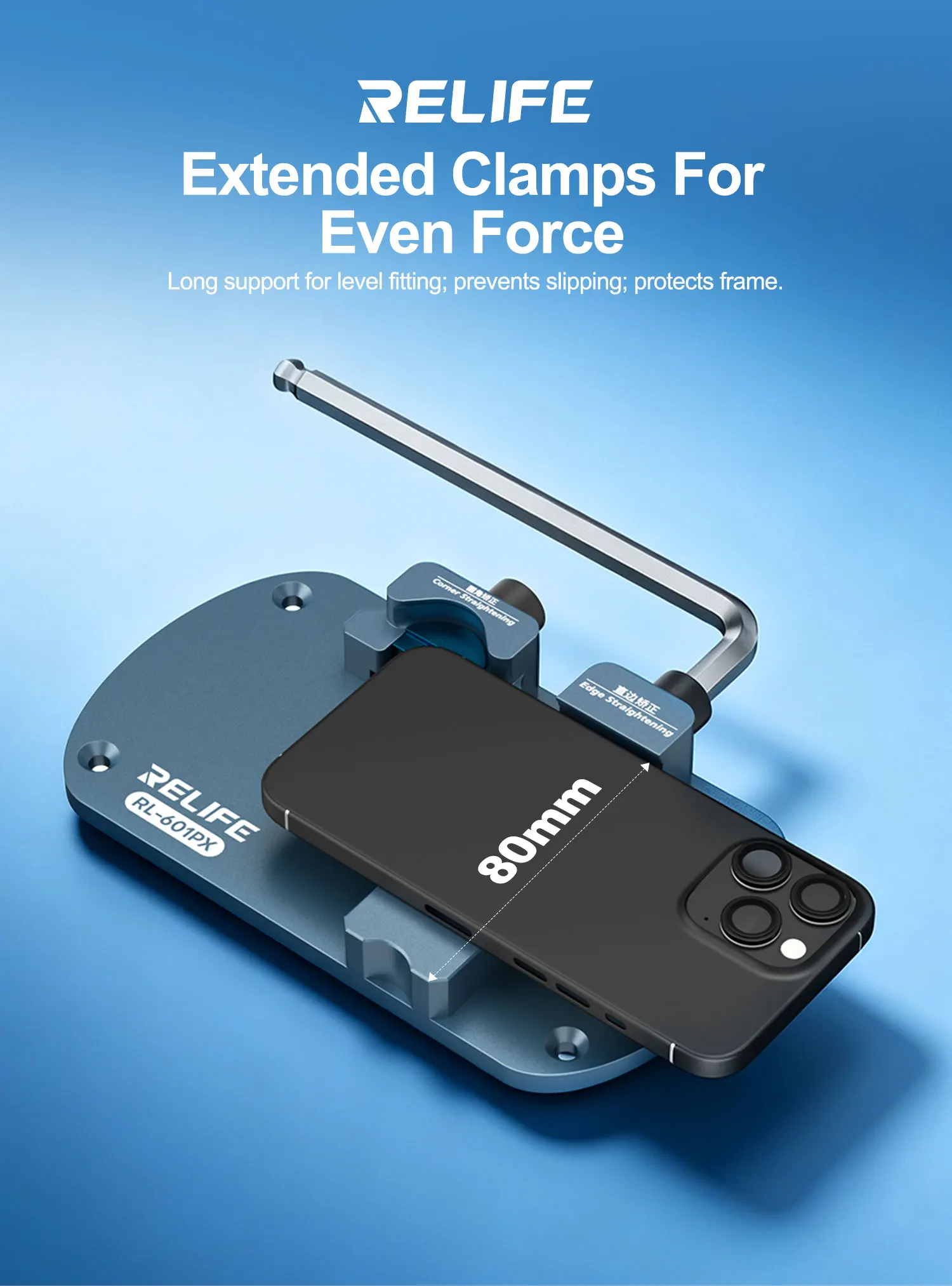 RELIFE RL-601PX Multi-directional Correction Efficient Frame Repair  for Mobile Phone Rounded Straight Frame Repair Tool view 4