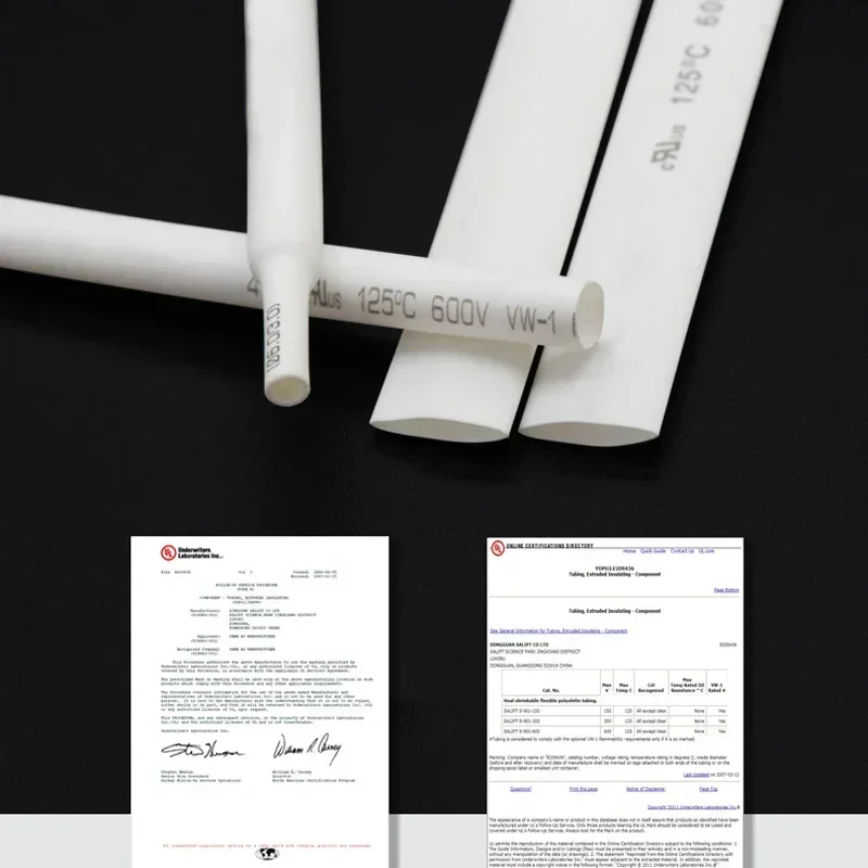 1~10m White 2:1 Heat Shrink Heat Shrink Tube Diameter 0.6~80mm Wire Cable Repair Wrap Sleeving DIY Waterproof Polyolefin Tubing