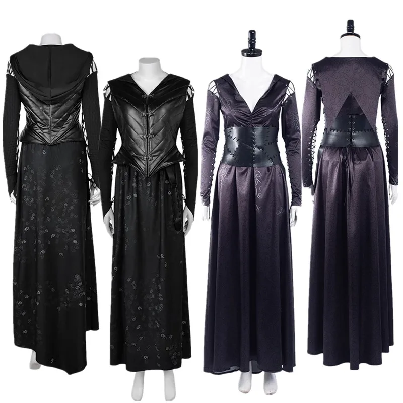 

Bellatrix Lestrange Cosplay Costume TV Fantasy Adult Women Dress Vest Fantasia Outfits Halloween Carnival Party Disguise Suit