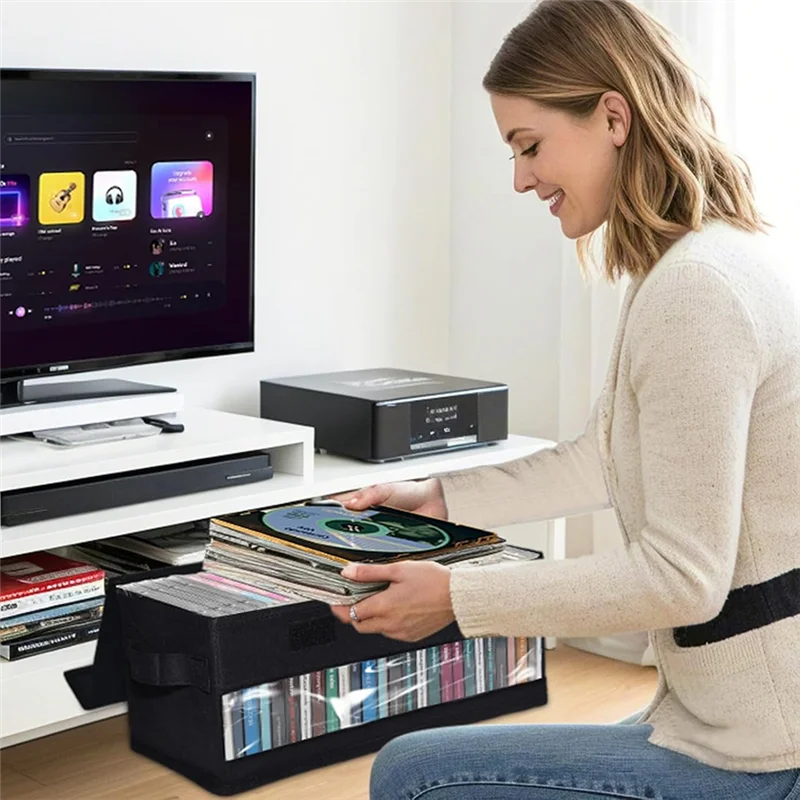 AT43-Full Jewel Case Storage Box 2-Pack، يحمل 32 Cds، حافظة تخزين رفيعة تحتوي على 60 Cds