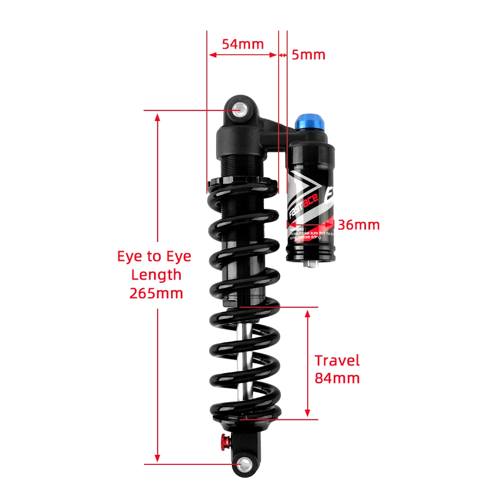 Fastace-Downhill bicicleta elétrica Shock Absorber, MTB suspensão