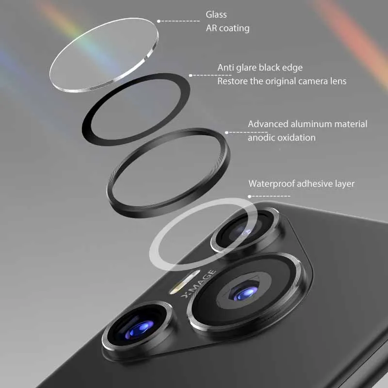 Huawey Pura 70 Pro Plus Case Matel Ring +Tempered Glass Camera Protector For Huawei Pura 70 Pura70 70pro Plus 5G NEW Lens Glass