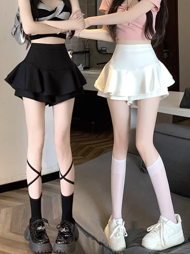 

Новая женская летняя пышная юбка А-силуэта с высокой талией, короткая юбка-солнце, повседневная, антистатическая, для стройности