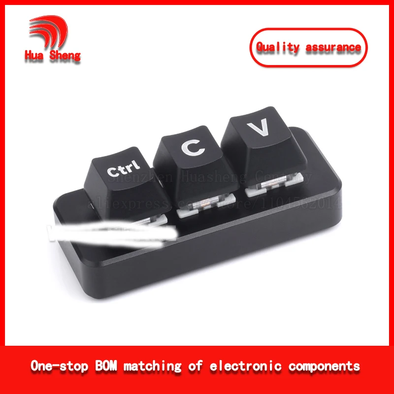 Ctrl C/V Programmer Shortcut Keyboard; Three-Key Keyboard Development Board; Dual Type-C Plug and Play Upgrade; Upgraded
