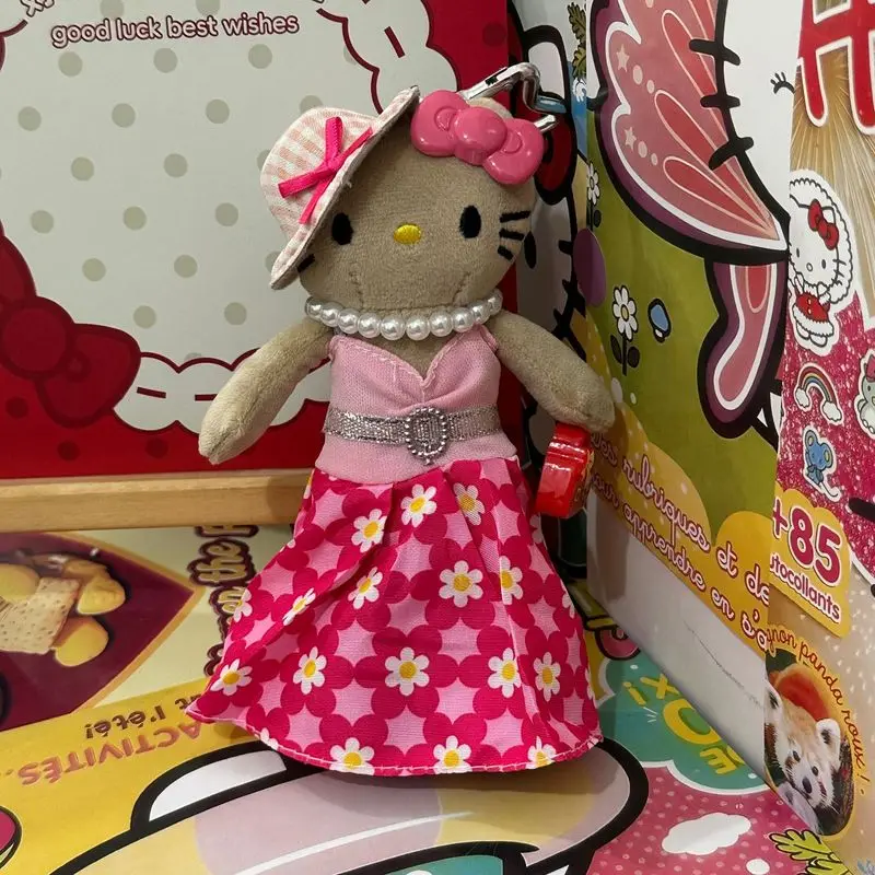 14 cm anime Hello Kitty creativo gamba lunga peluche bambola Kawaii portachiavi ciondolo pp cotone riempimento imballaggio decorazione regalo